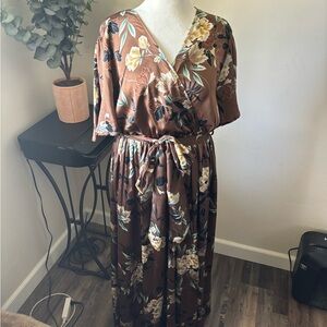 Baltic Born Brown Floral Maxi Dress